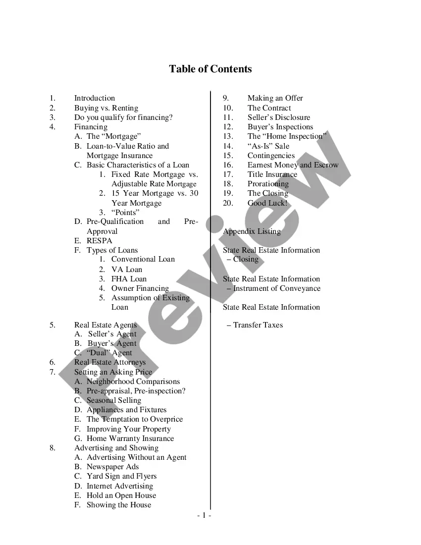 Preview LegalLife Multistate Guide and Handbook for Selling or Buying Real Estate