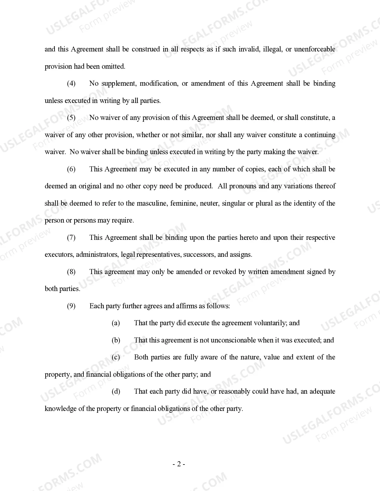 Preview Amendment to Prenuptial or Premarital Agreement