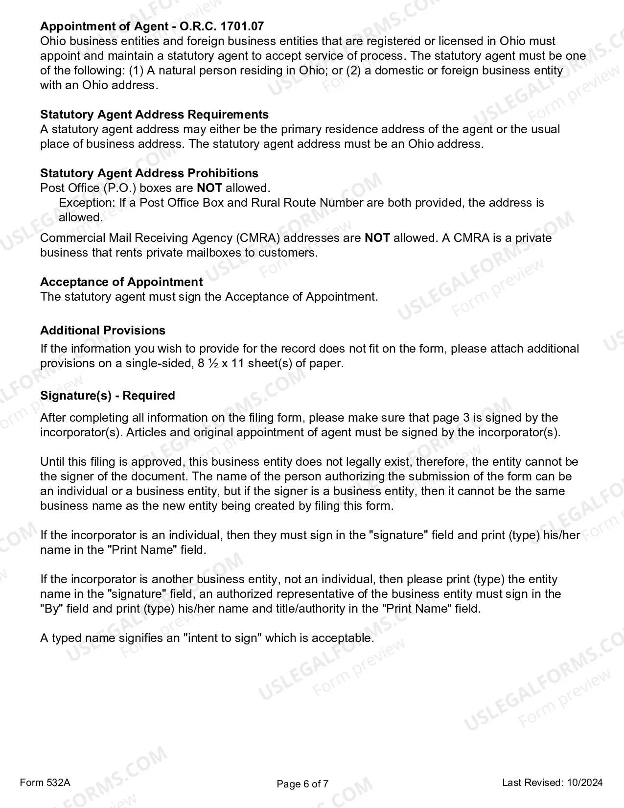 Preview Initial Articles of Incorporation for Domestic For-Profit Corporation