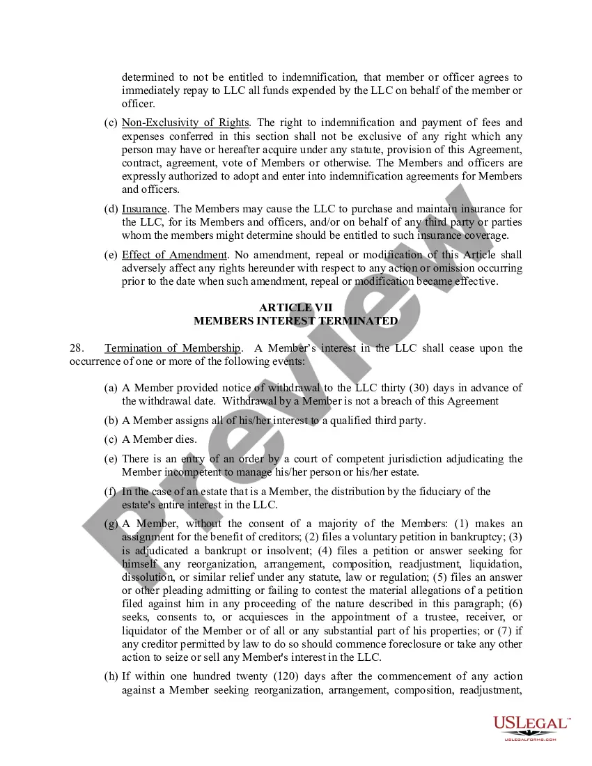 Get Limited Liability Company LLC Operating Agreement Preview Limited Liability Company LLC Operating Agreement