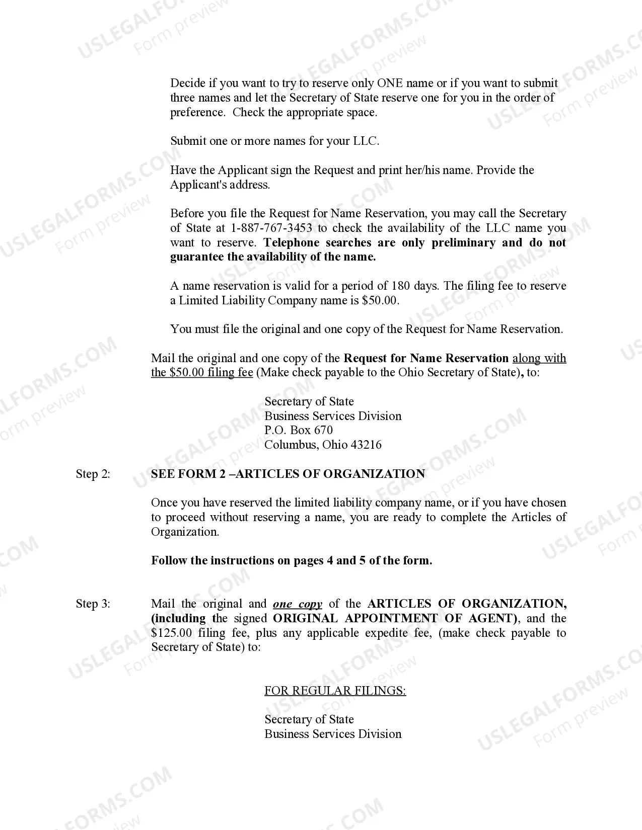 Preview Ohio Professional Limited Liability Company PLLC Formation Package