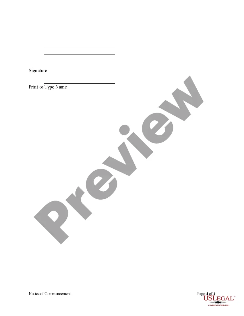 Preview Notice of Commencement - Individual