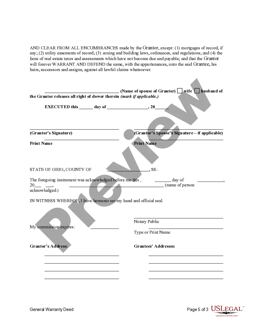 Preview General Warranty Deed from Husband to Himself and Wife