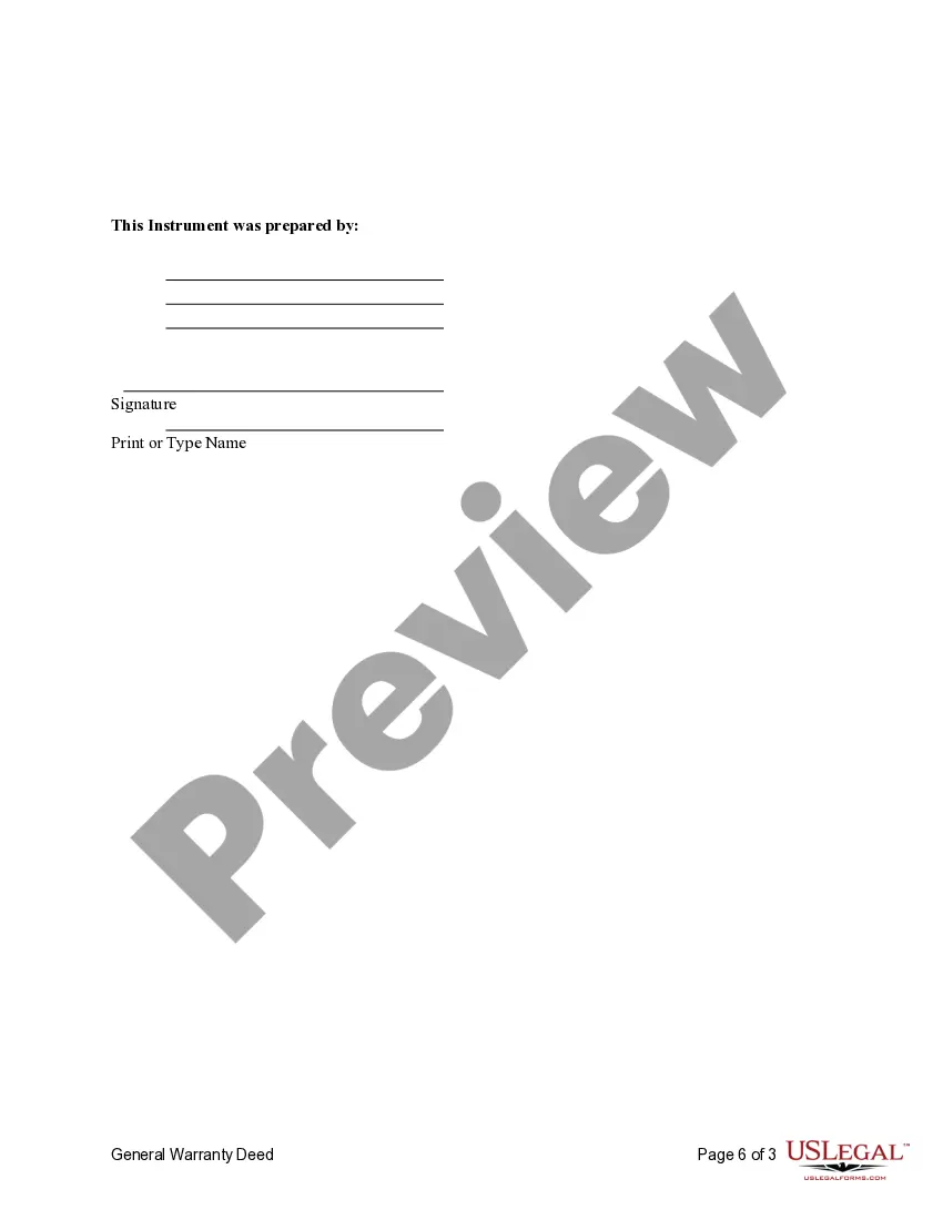 Preview General Warranty Deed from Husband to Himself and Wife