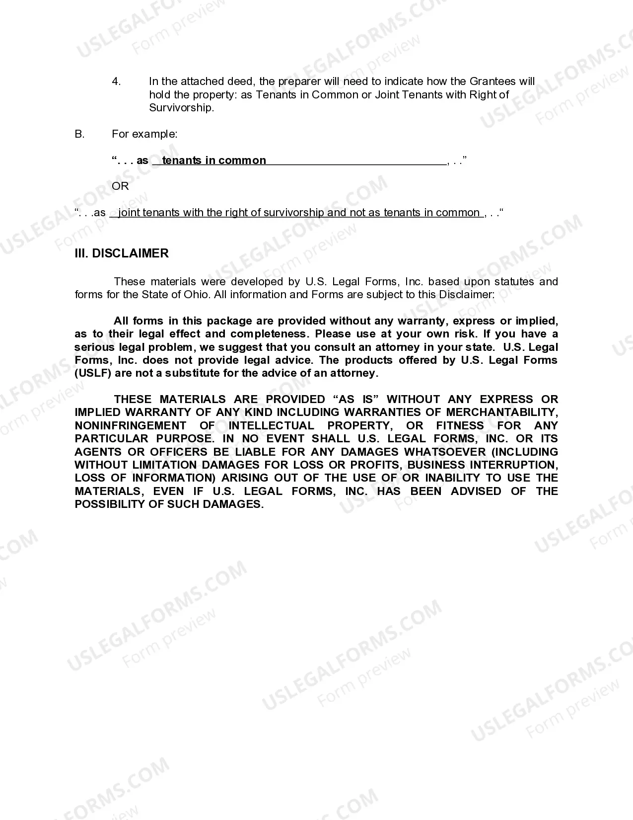 Preview Quitclaim Deed from Husband to Himself and Wife