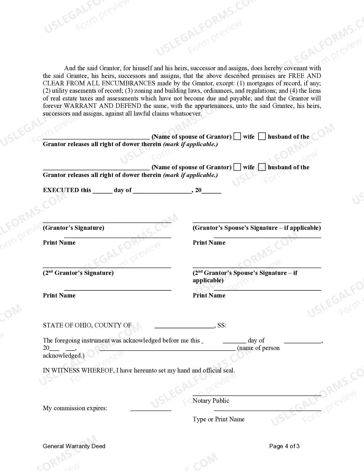 Preview General Warranty Deed from Husband and Wife to an Individual
