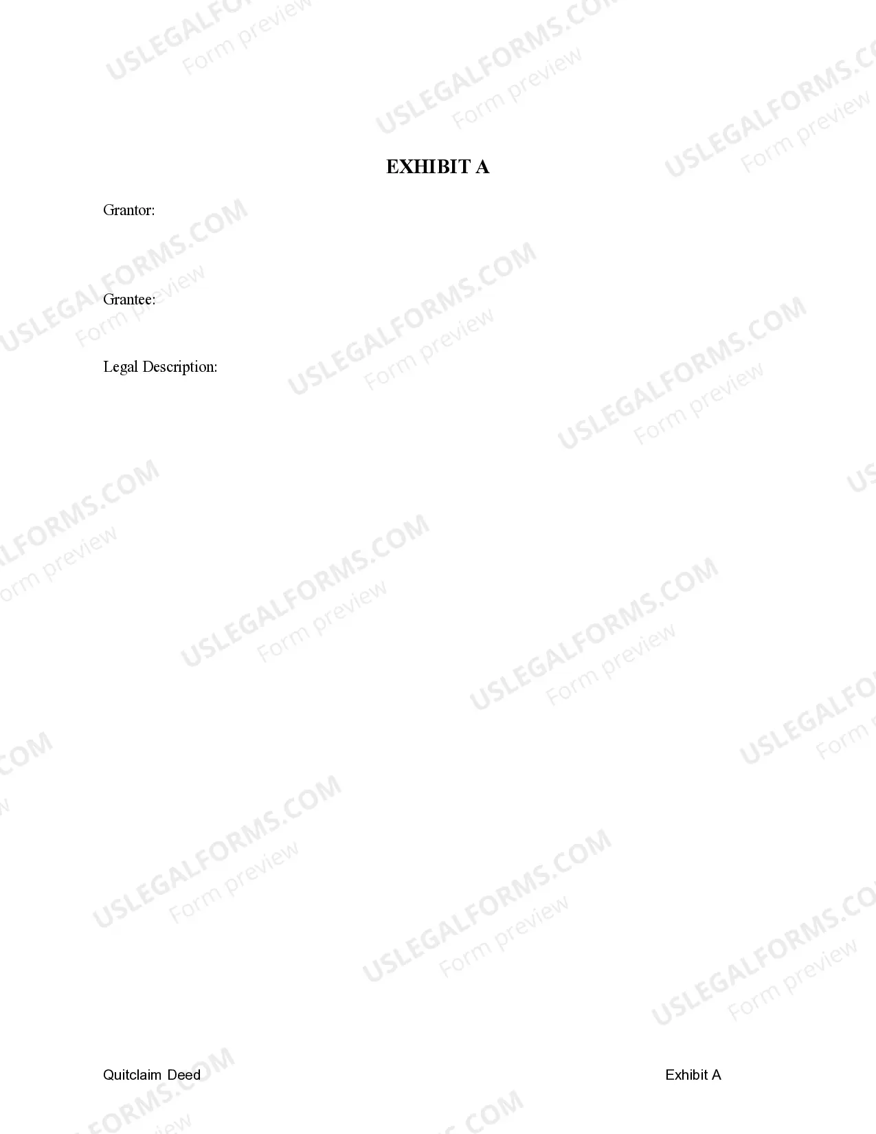 Preview Quitclaim Deed from Individual to Individual