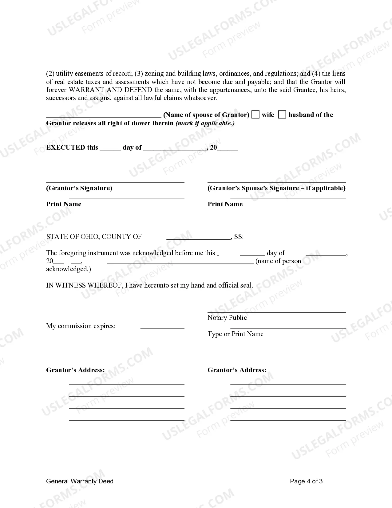 Preview General Warranty Deed from Individual to Individual