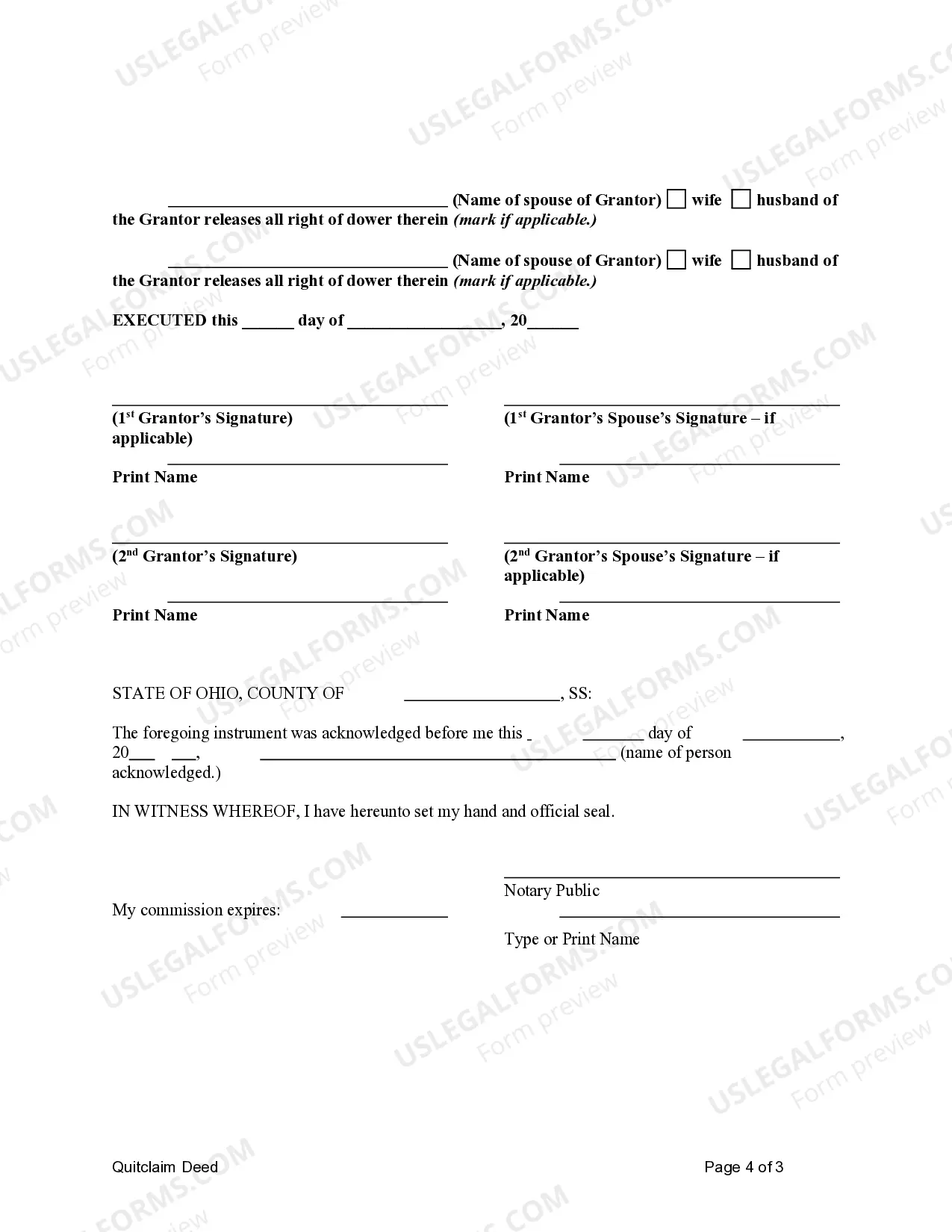 Preview Quitclaim Deed - Two Individuals to One Individual