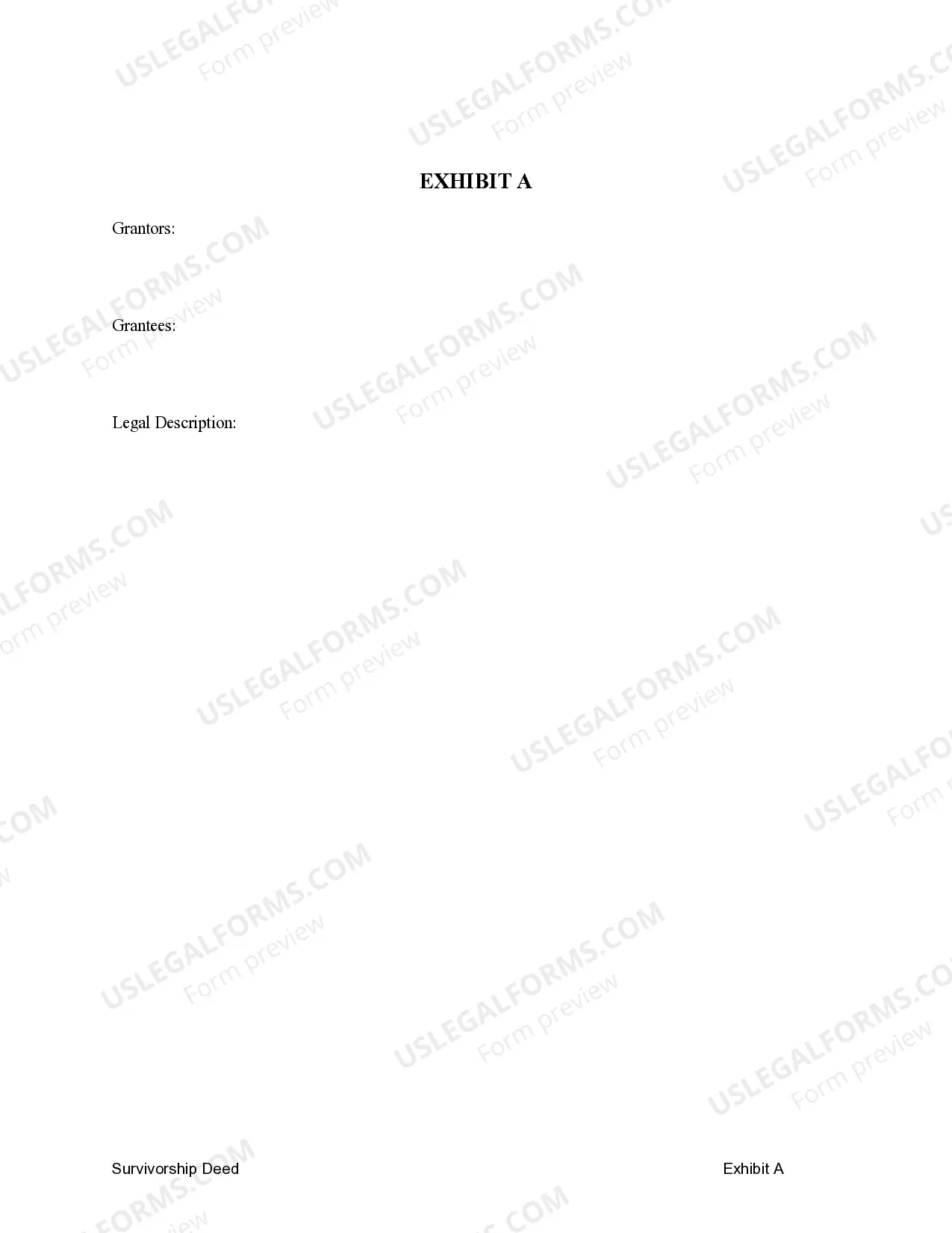 Preview Survivorship Deed - Two Individuals to Husband and Wife as Joint Tenants