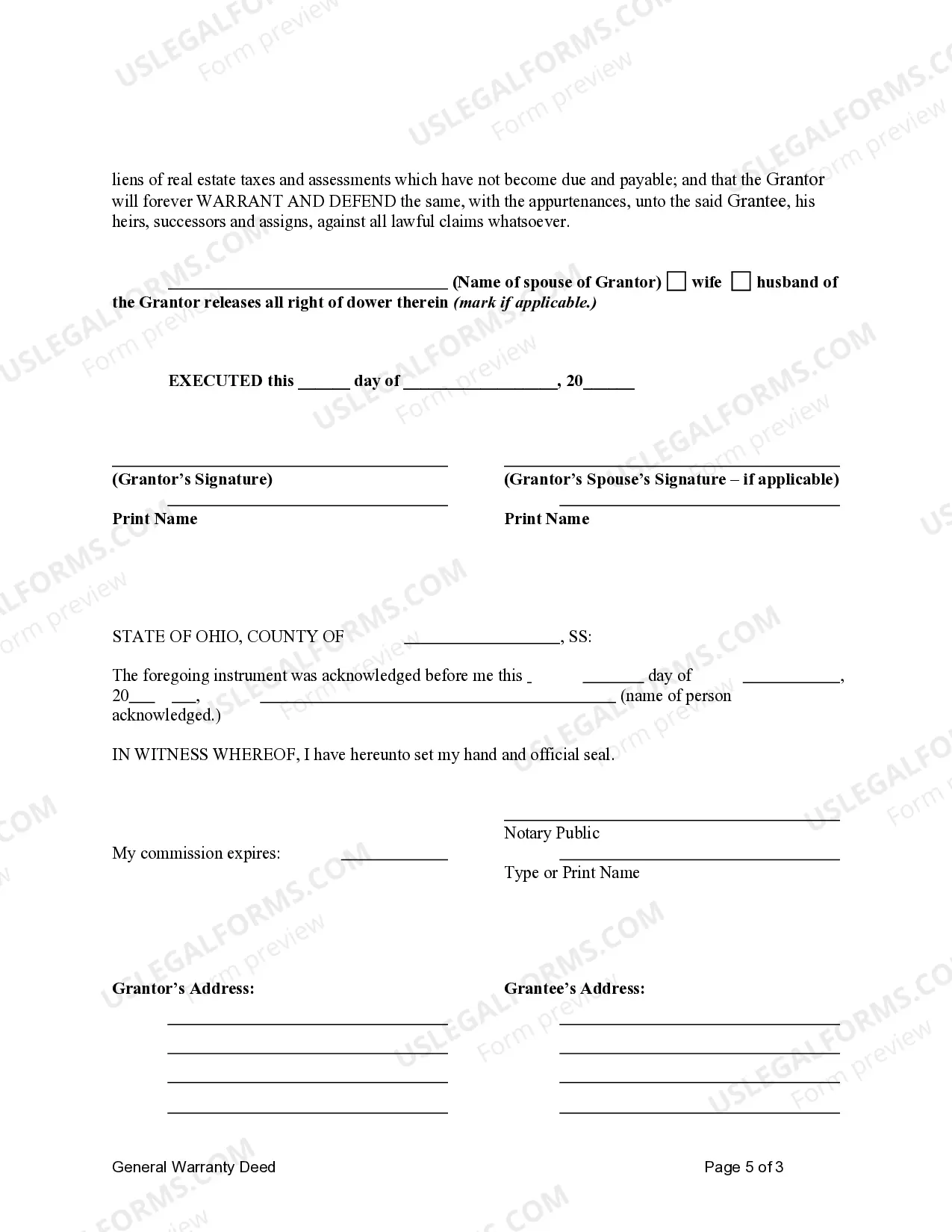 Preview General Warranty Deed - One Individual to Two Individuals