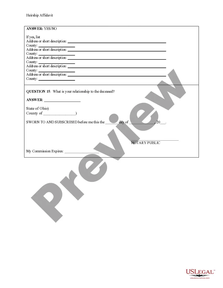 Get Heirship Affidavit - Descent Preview Heirship Affidavit - Descent