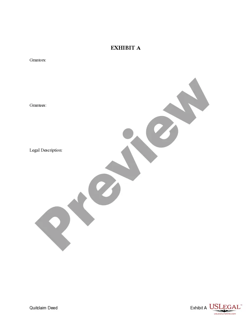 Preview Quitclaim Deed - Four Individuals to Three Individuals