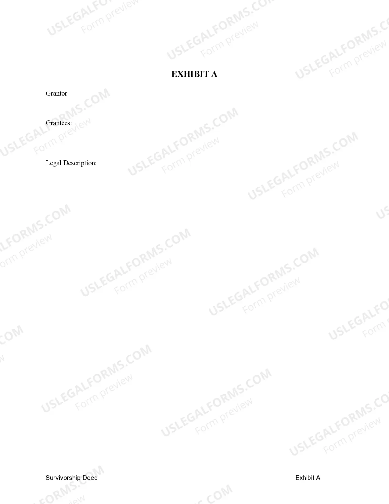 Preview Survivorship Deed - Individual to Two Individuals