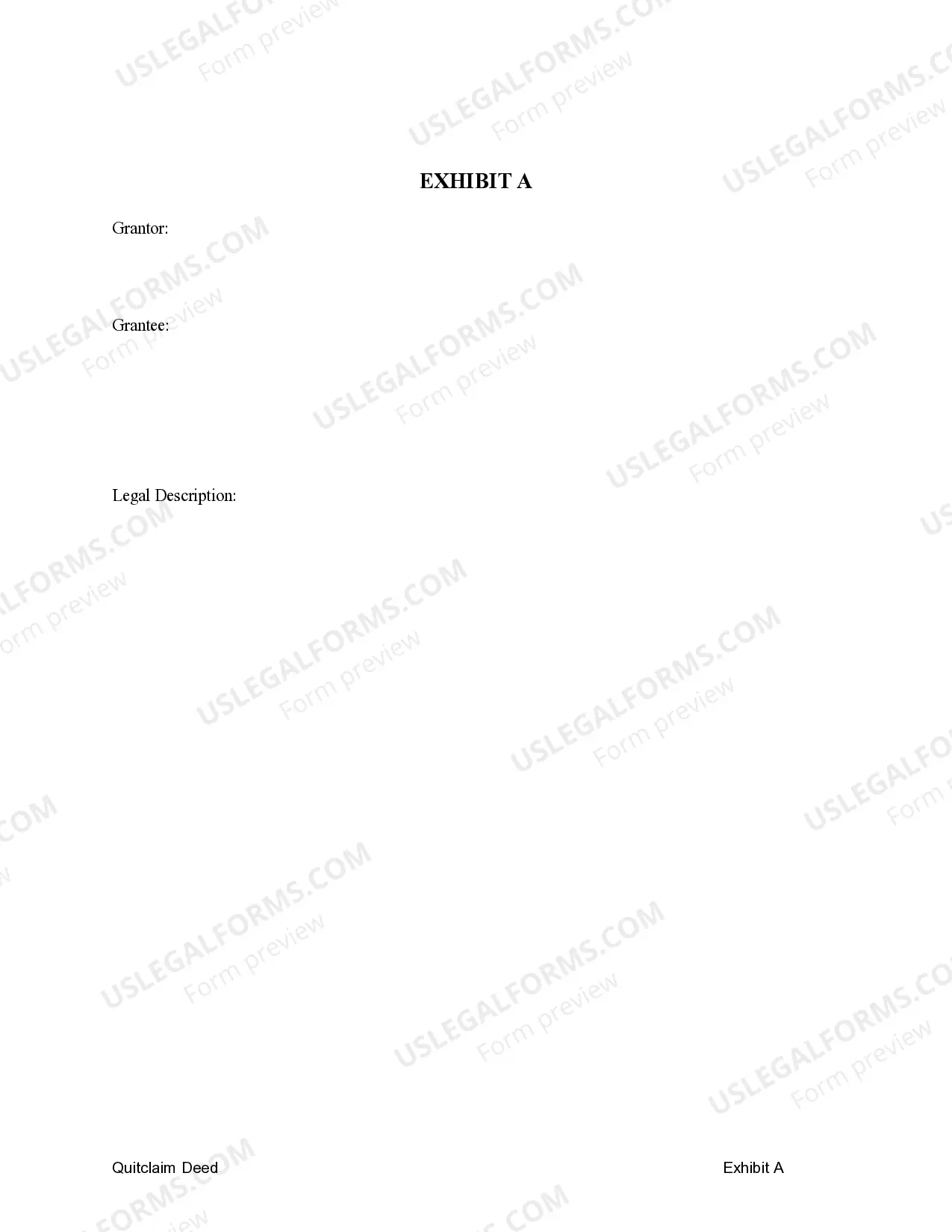 Preview Quitclaim Deed - Individual to Trust