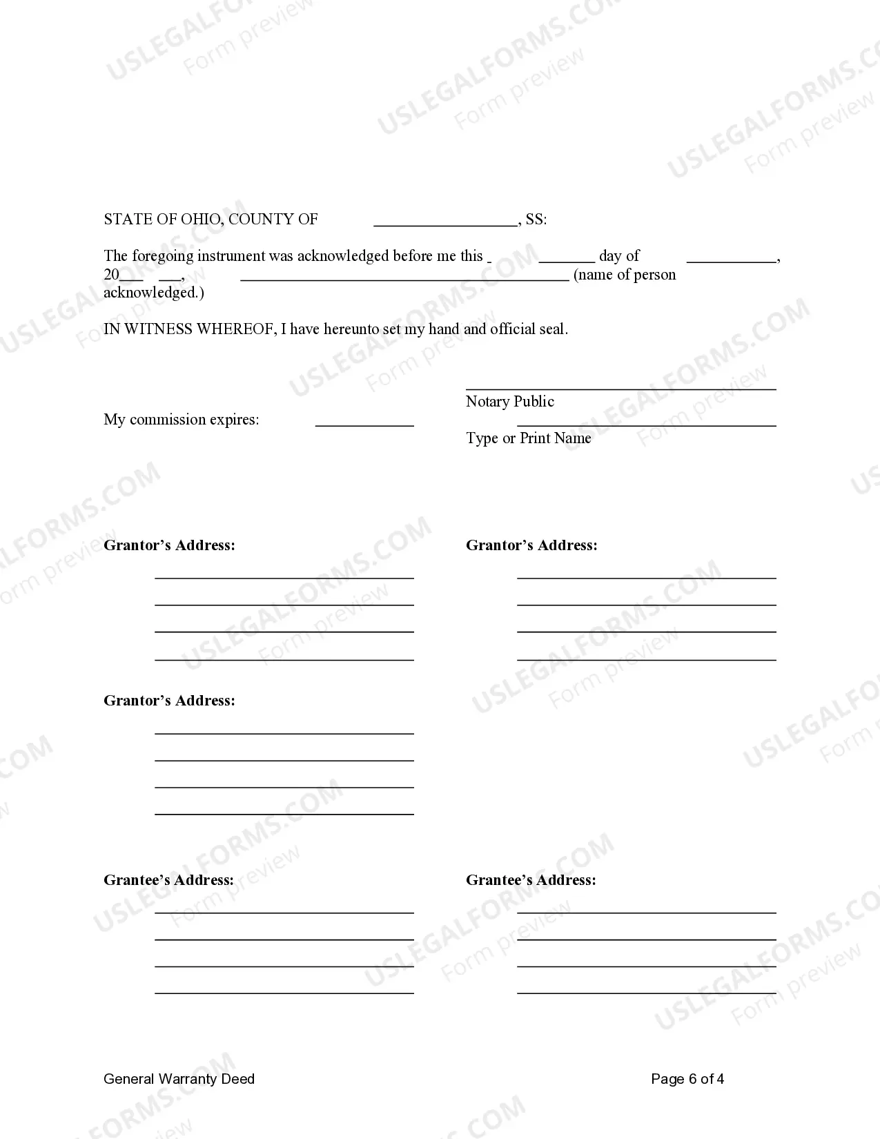 Preview General Warranty Deed - Three Individuals to Two Individuals