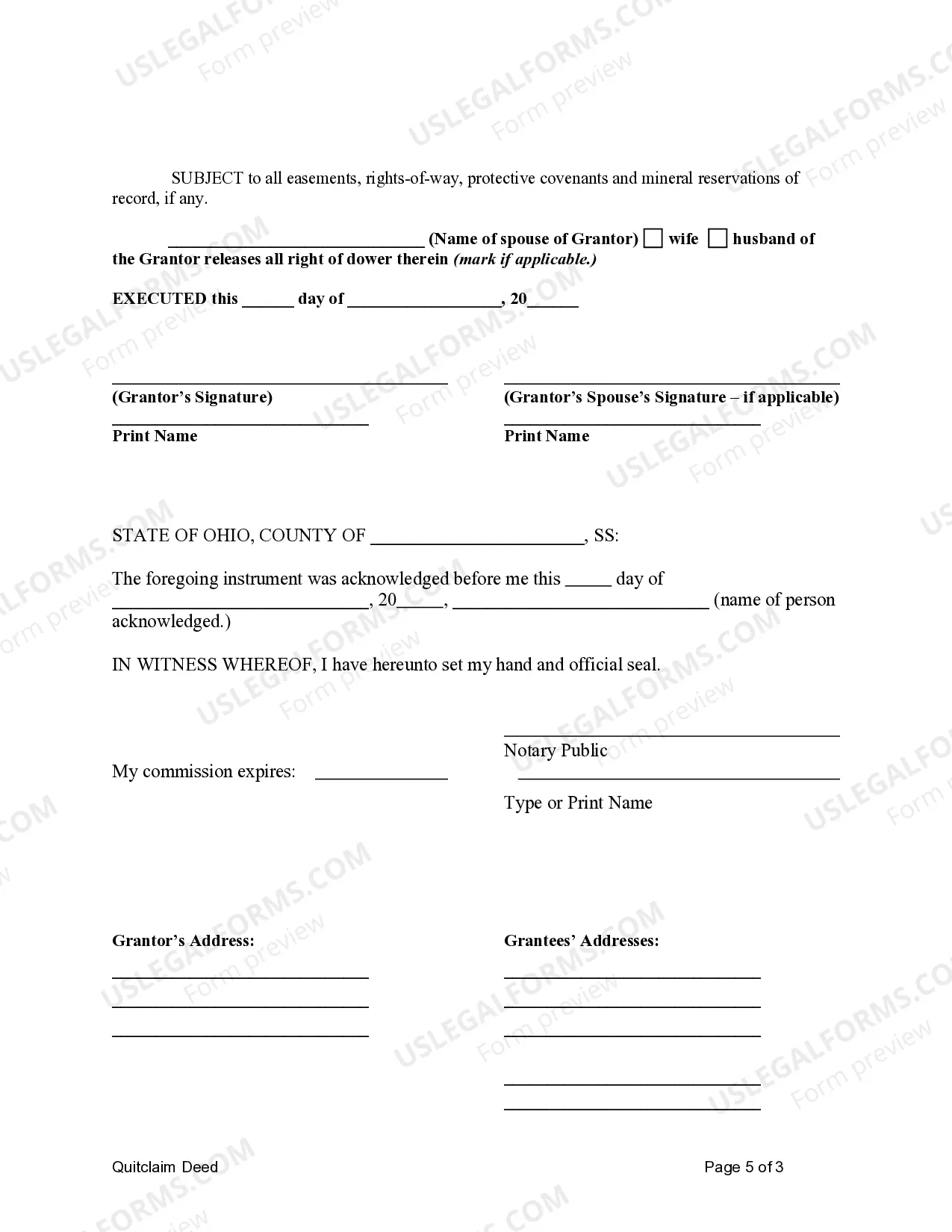 Preview Quitclaim Deed from Individual to Two Individuals in Joint Tenancy