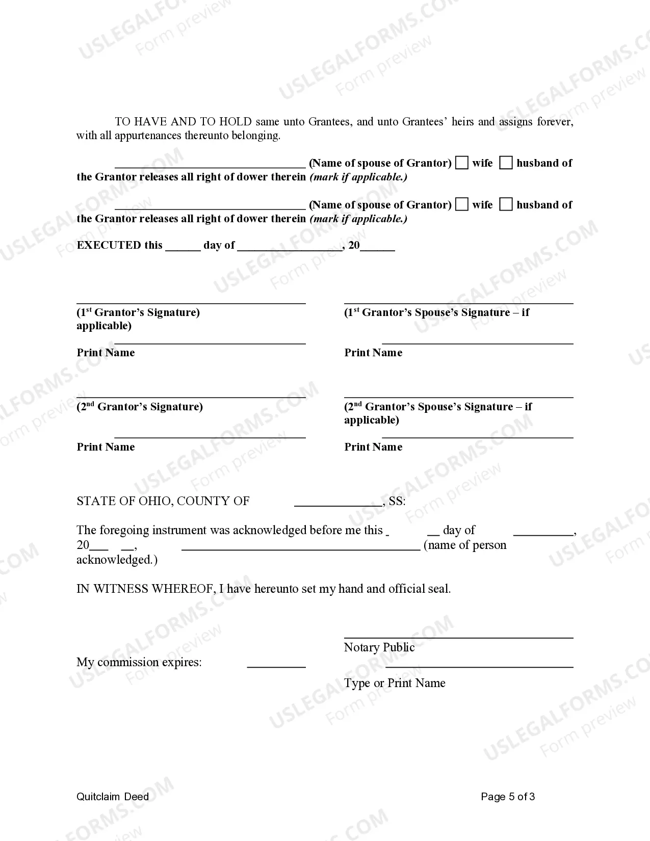 Preview Quitclaim Deed by Two Individuals to Husband and Wife