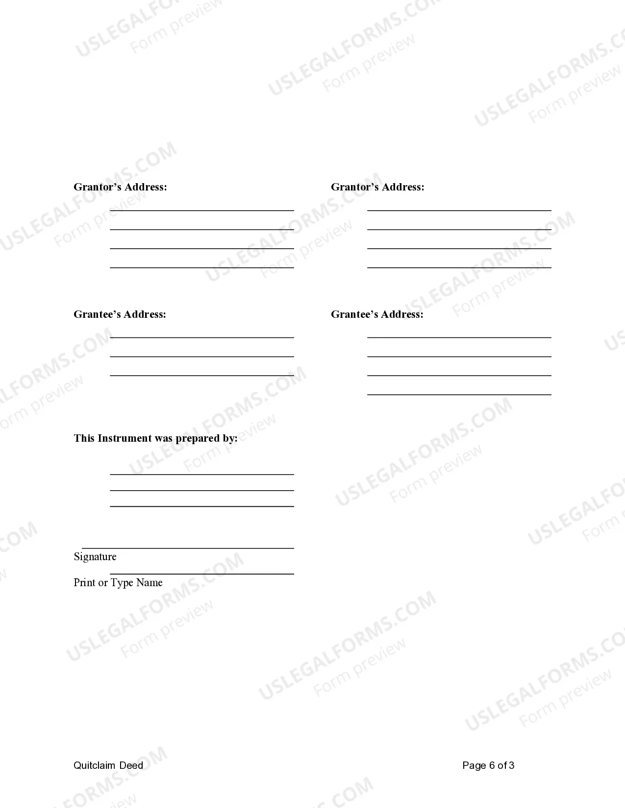 Preview Quitclaim Deed by Two Individuals to Husband and Wife