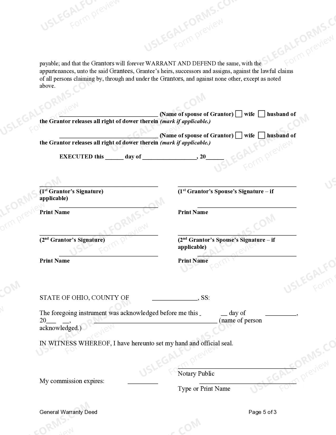 Preview General Warranty Deed from two Individuals to Husband and Wife