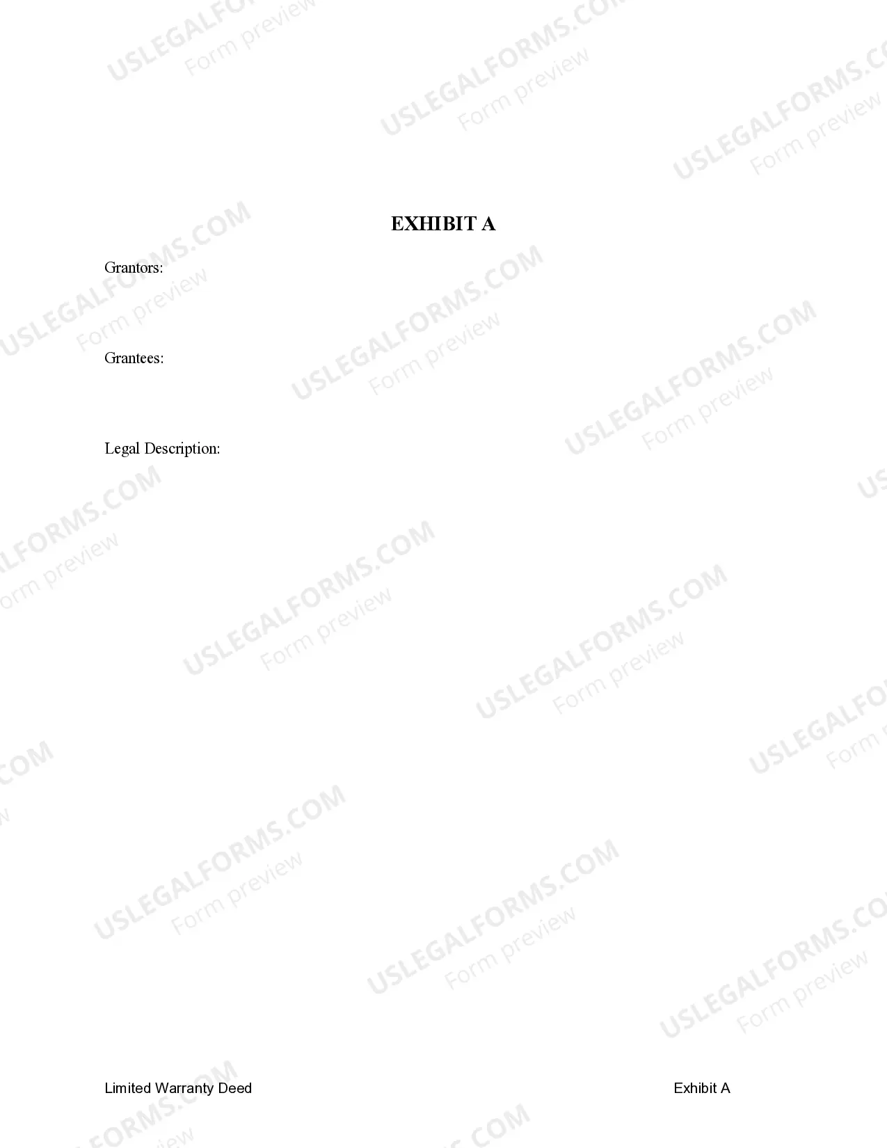 Preview Limited Warranty Deed from two Individuals to Husband and Wife