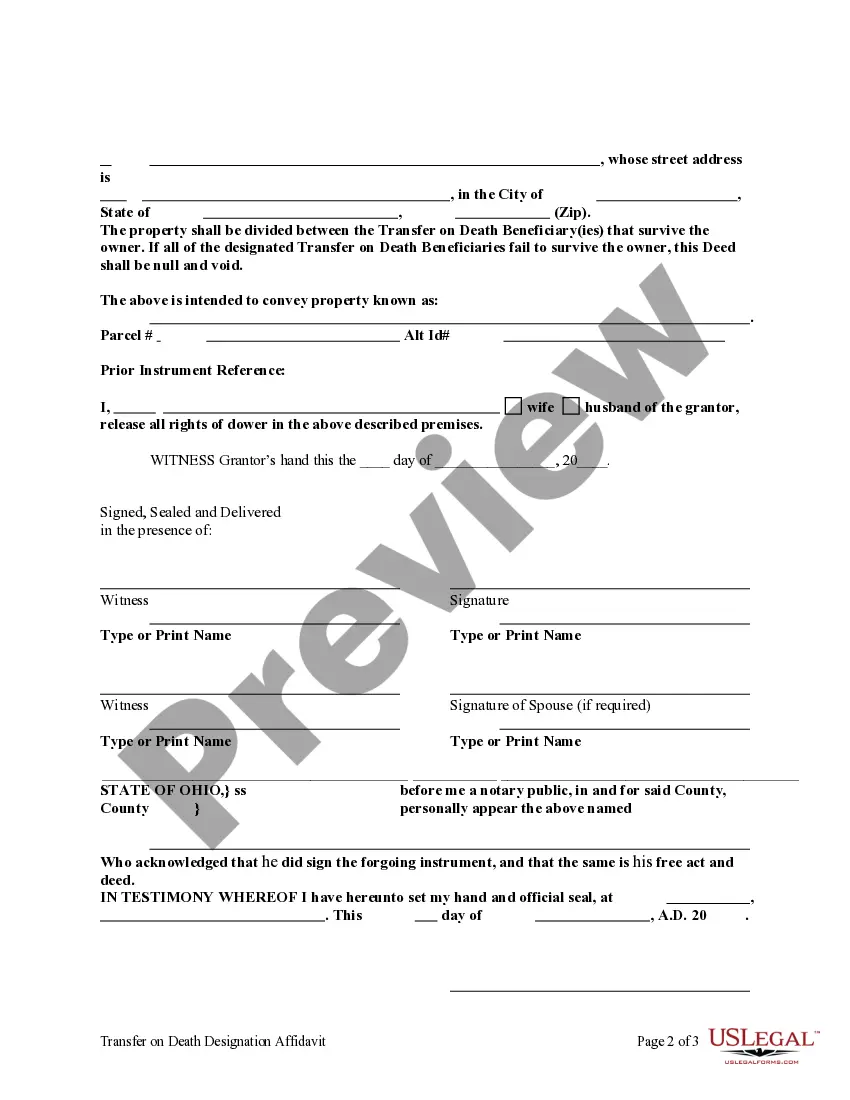 Get Transfer on Death Designation Affidavit - TOD from Individual to Three Individuals Preview Transfer on Death Designation Affidavit - TOD from Individual to Three Individuals