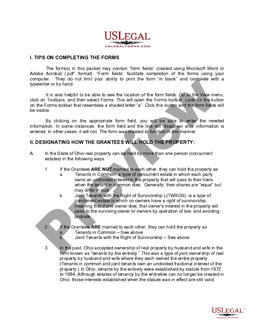 Preview Deed of Trustee - Distribution to an Individual Pursuant to Trust Instrument