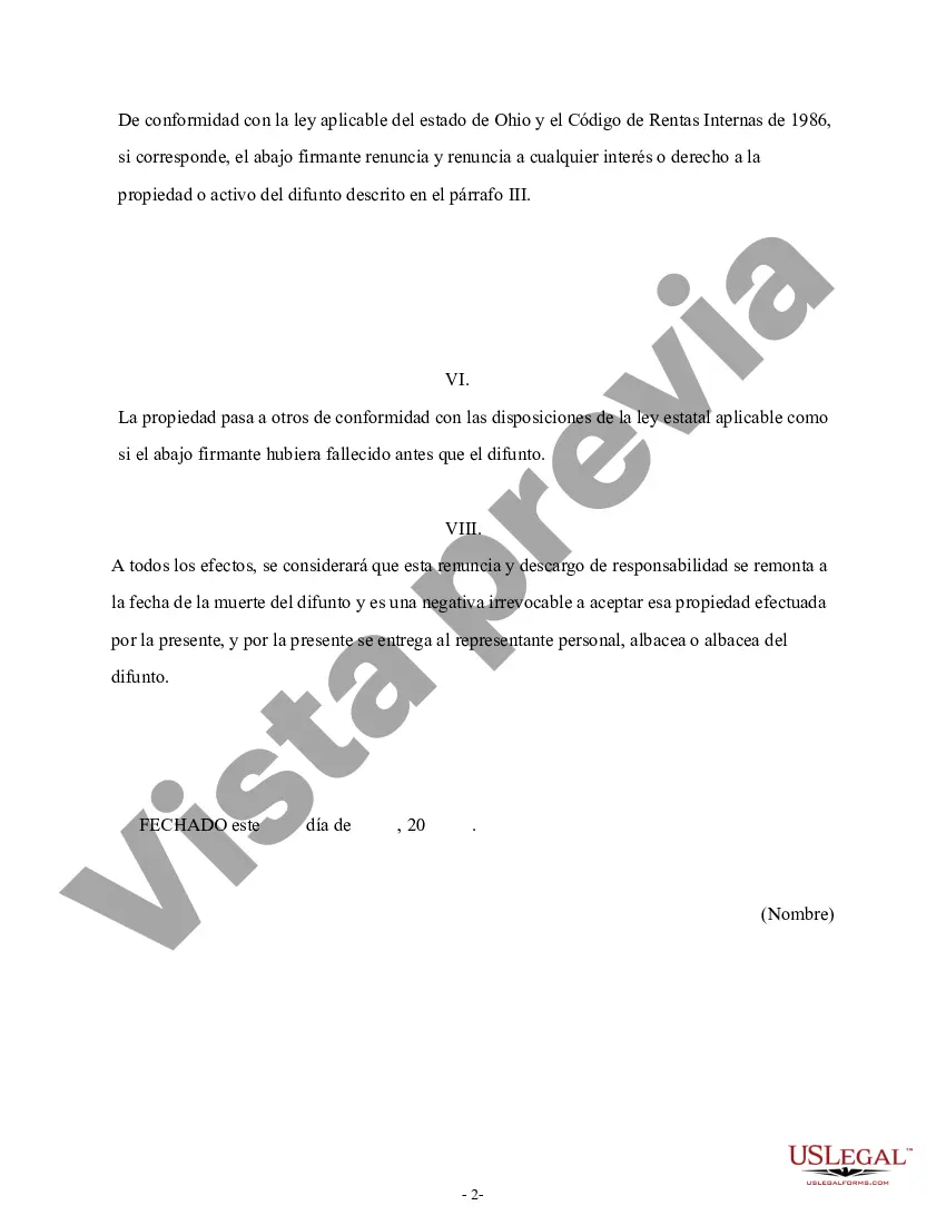 Preview Renuncia y Deslinde de Bienes recibidos por Sucesión Intestada