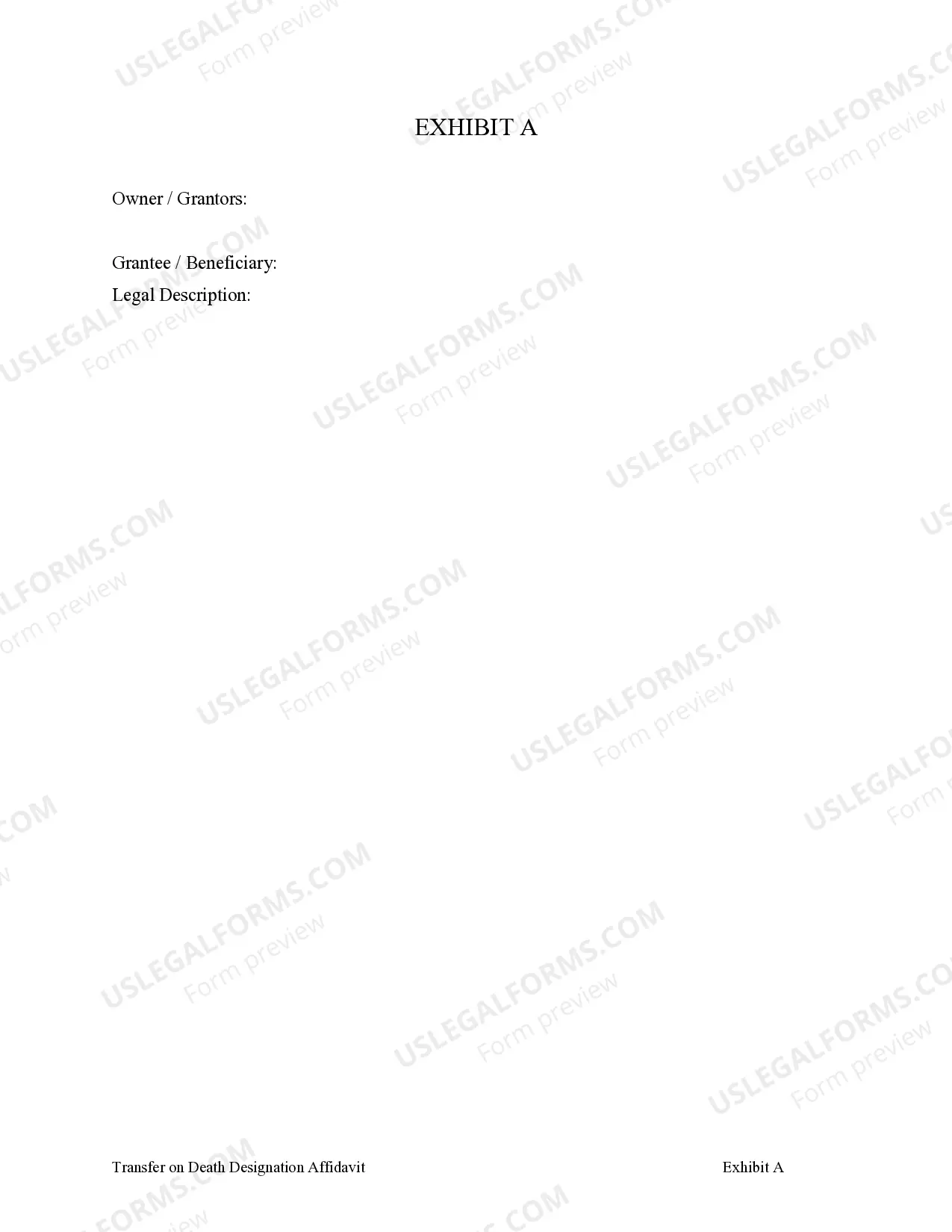 Preview Transfer on Death Designation Affidavit - TOD from Husband and Wife to Trust