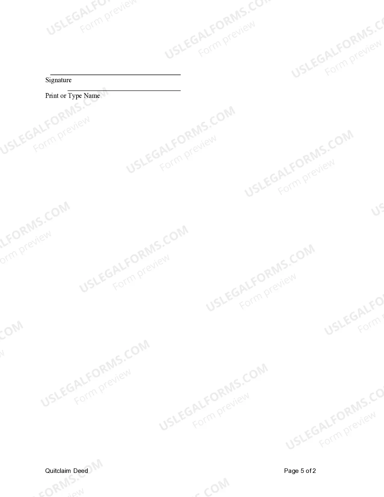 Preview Quitclaim Deed - Inter-Vivos Trust to Inter-Vivos Trust