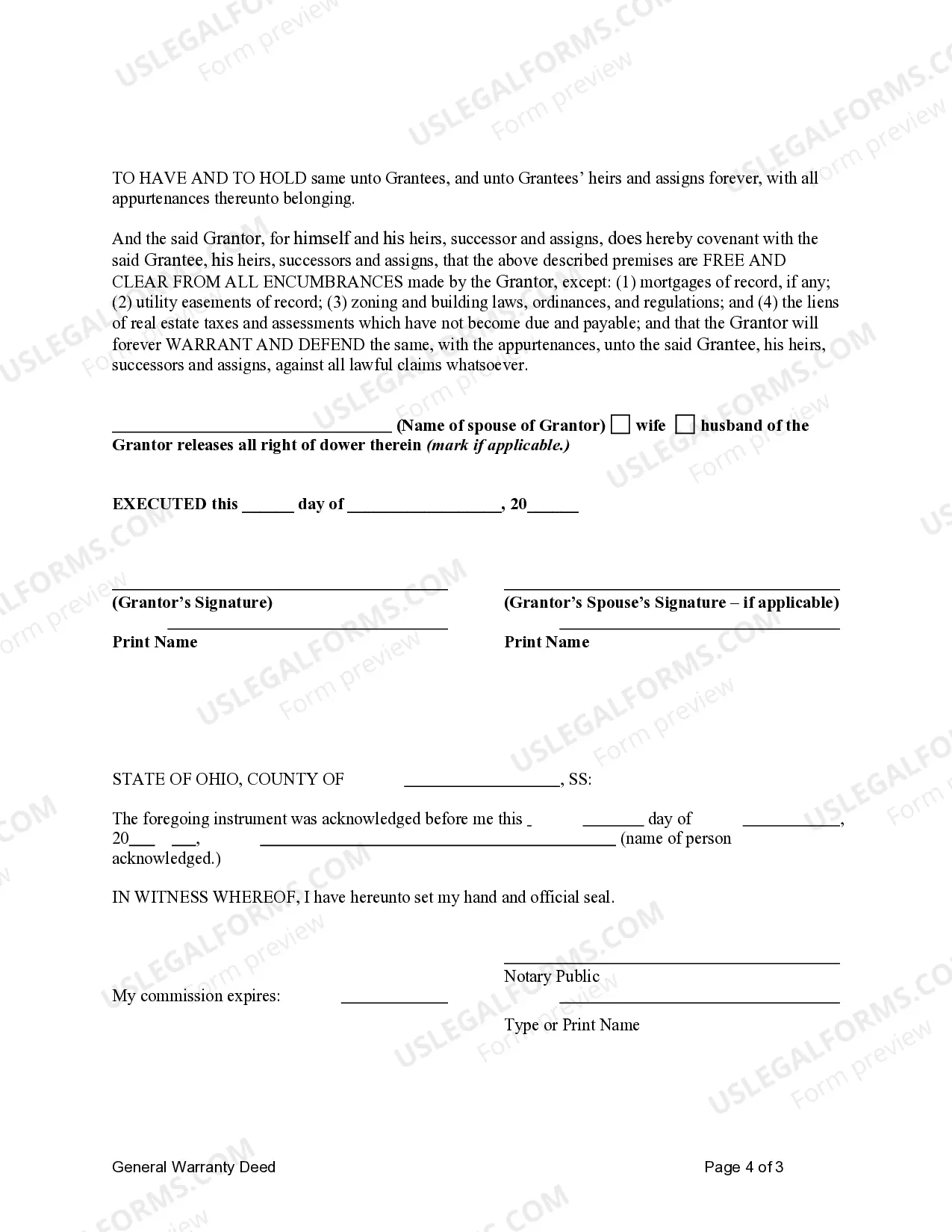 Preview General Warranty Deed from Individual to Corporation