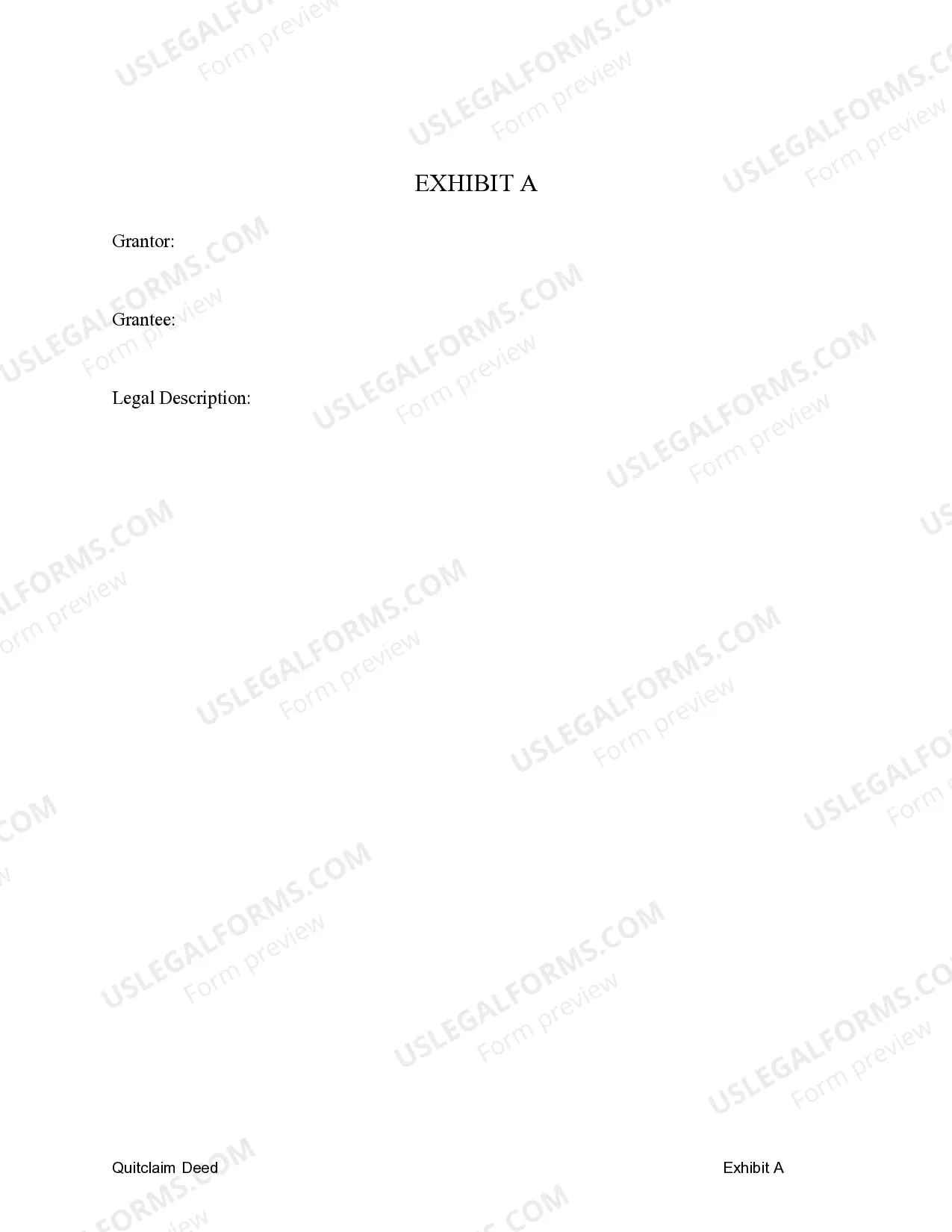 Preview Quitclaim Deed from Individual to LLC