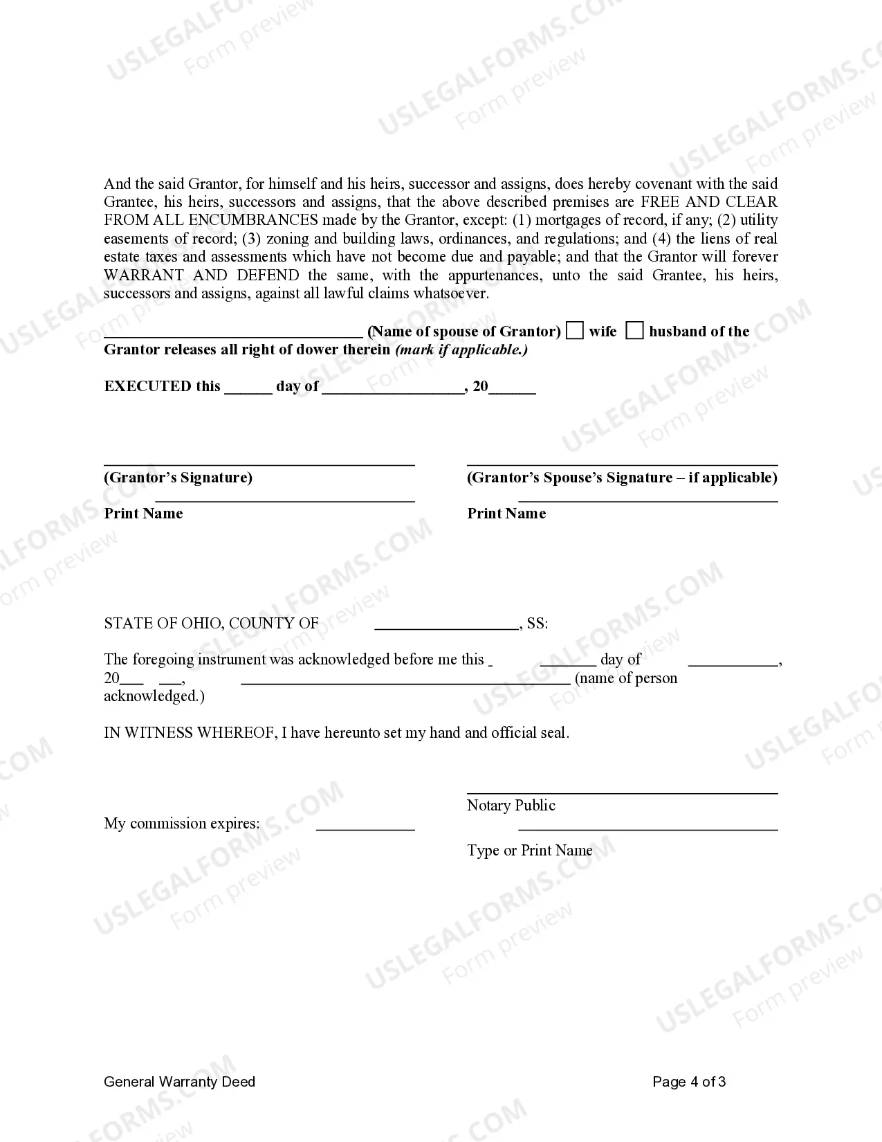 Preview General Warranty Deed from Individual to LLC