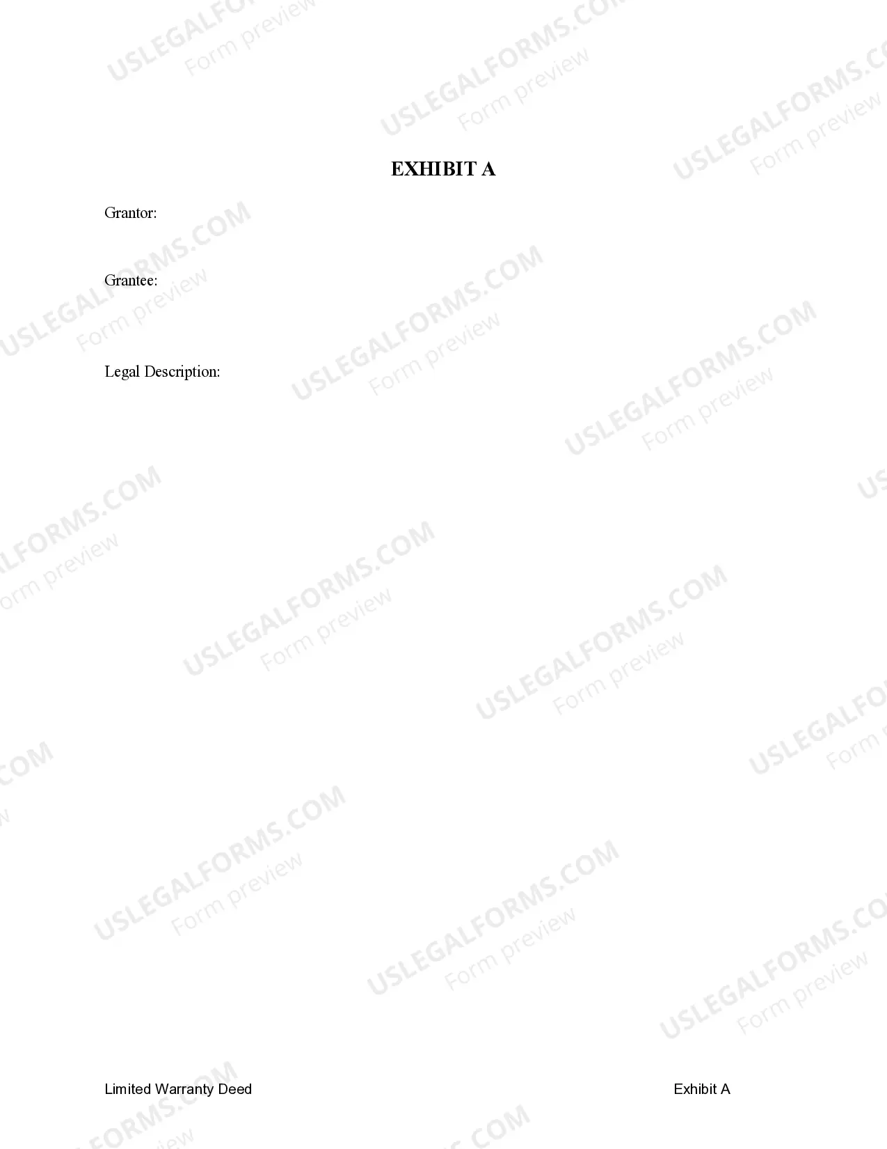 Preview Limited Warranty Deed from Individual to LLC