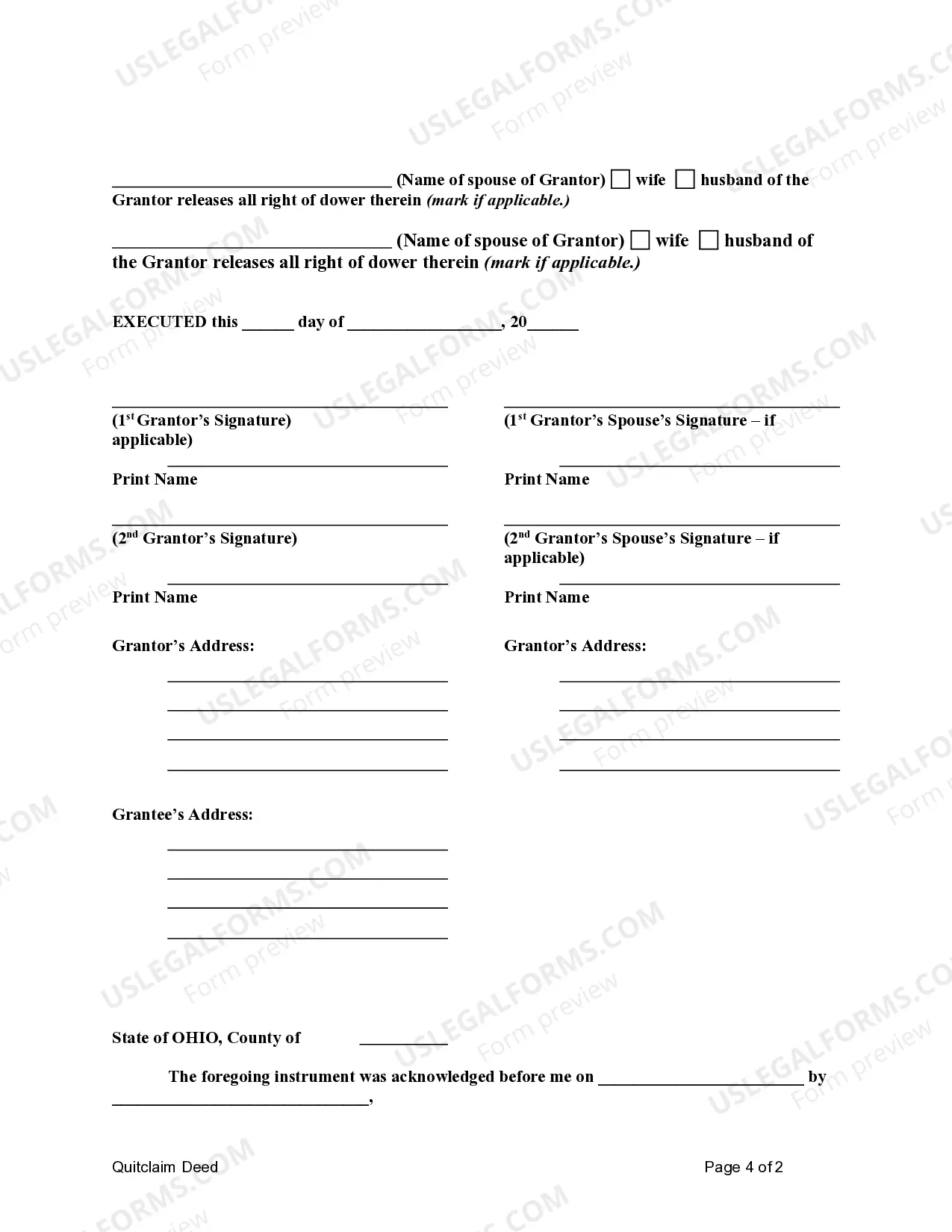 Preview Quitclaim Deed from Husband and Wife to LLC