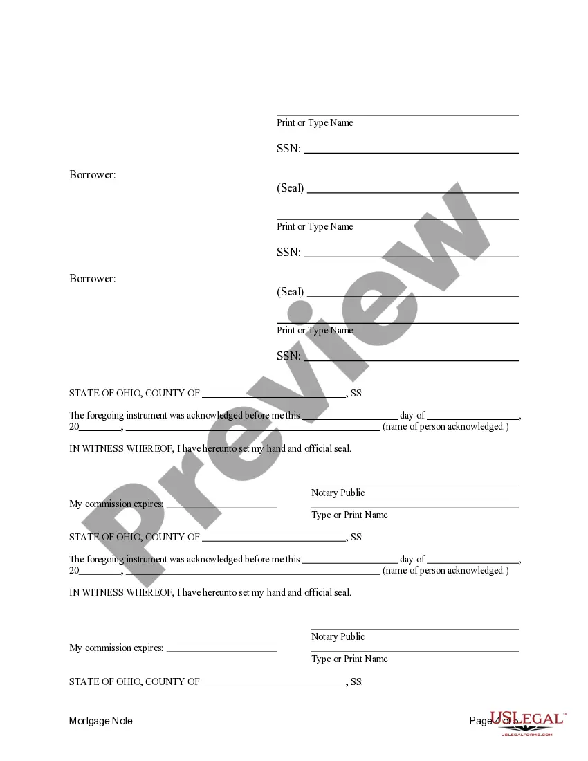 Preview Mortgage Note