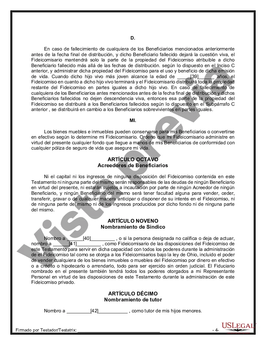 Preview Testamentos Mutuos o Últimas Voluntades y Testamentos para Personas Solteras que conviven con Hijos Menores