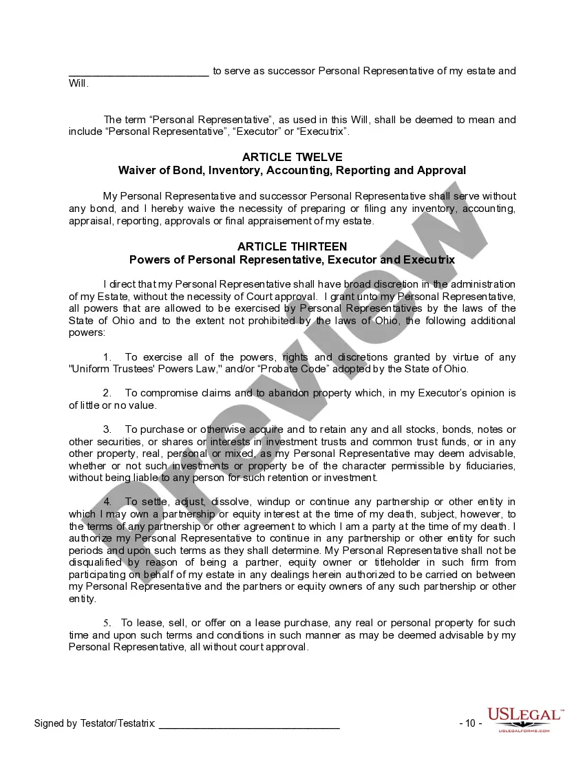 Preview Mutual Wills or Last Will and Testaments for Man and Woman living together, not Married with Minor Children