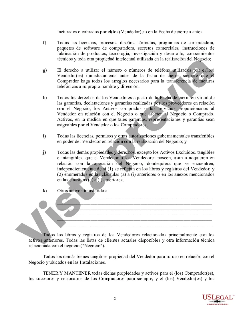 Preview Factura de venta en relación con la venta del negocio por parte del vendedor individual o corporativo