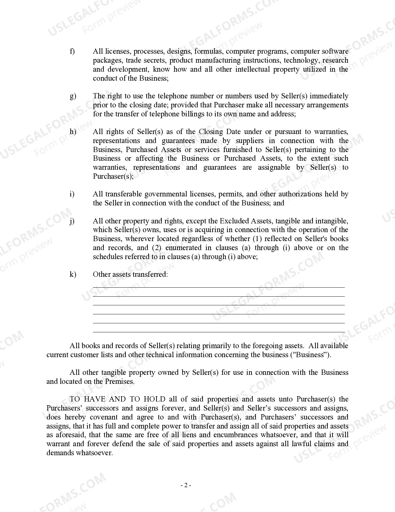 Preview Bill of Sale in Connection with Sale of Business by Individual or Corporate Seller