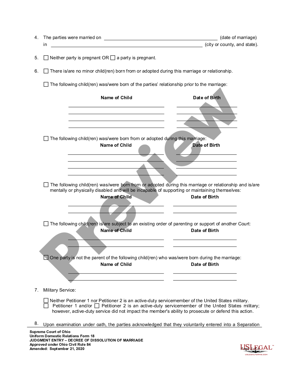 cincinnati-ohio-judgment-entry-of-dissolution-of-marriage-with-no