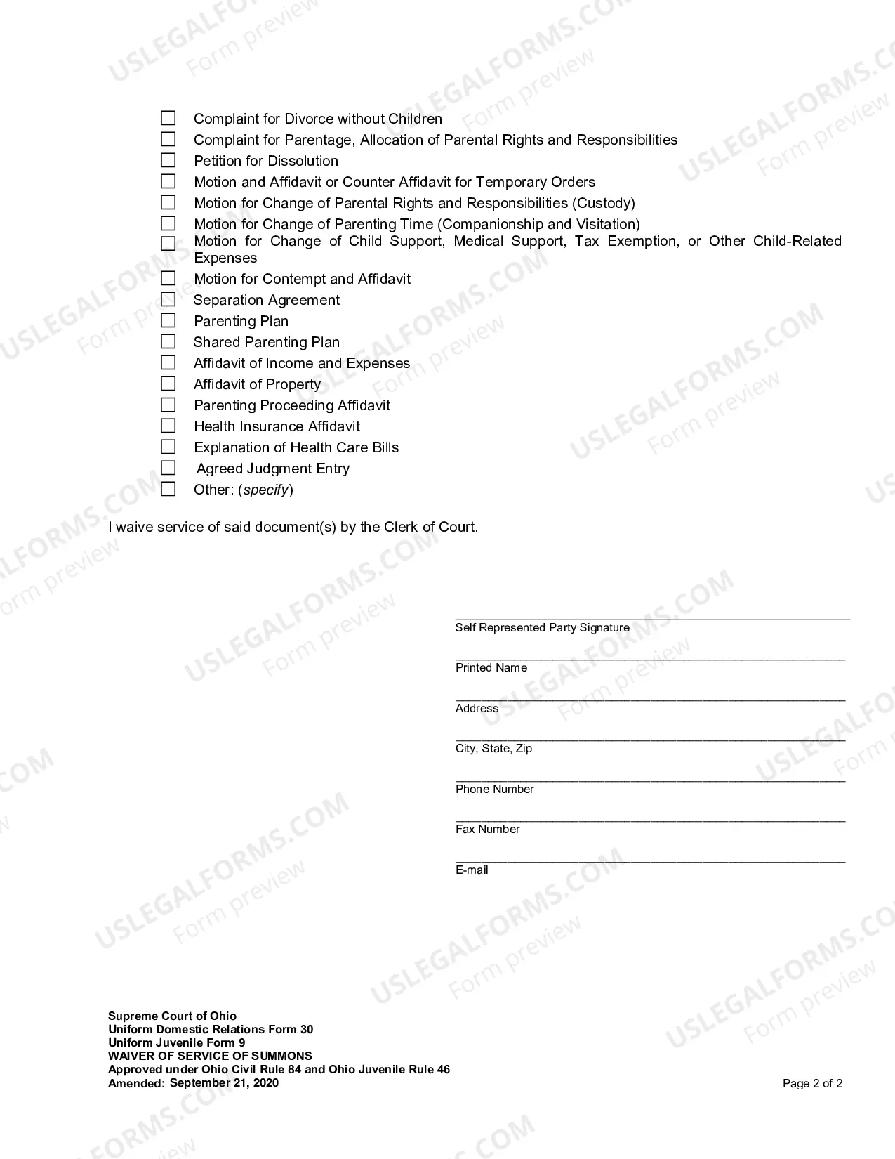 Preview Waiver of Service of Summons