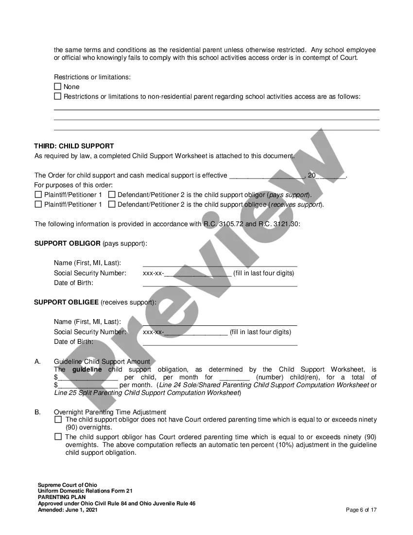 Ohio Child Support Worksheet for Parenting - Ohio Child Support Worksheet Pdf | US Legal Forms Ohio Child Support Worksheet for Parenting - Ohio Child Support Worksheet Pdf | US Legal Forms