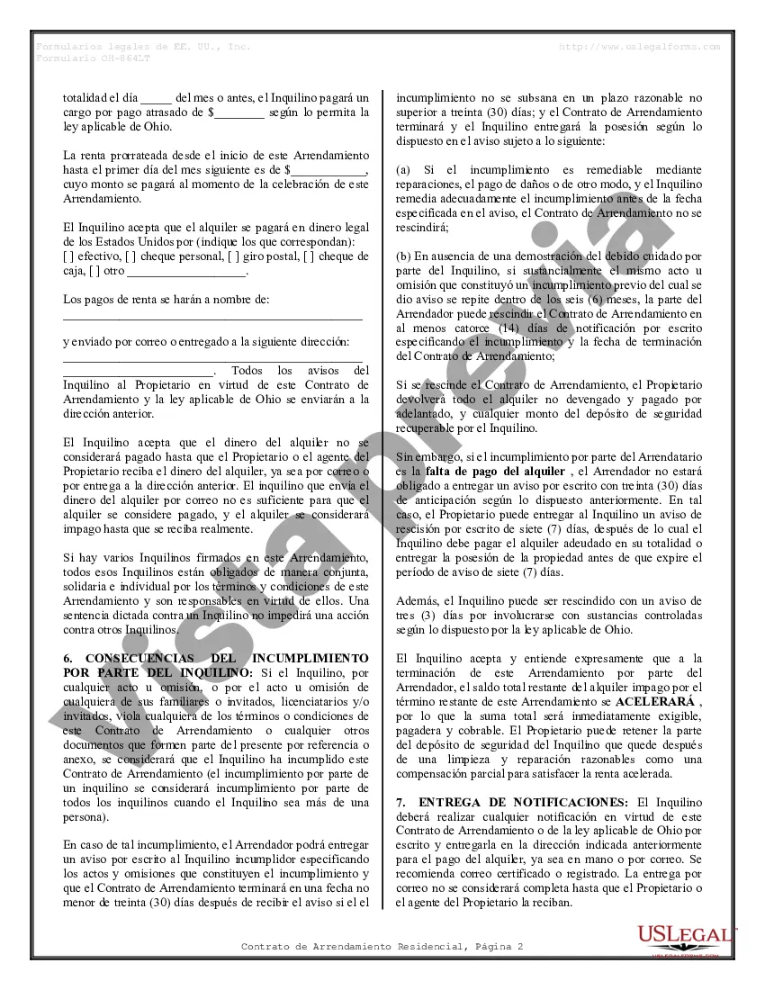 Preview Contrato de arrendamiento de alquiler residencial