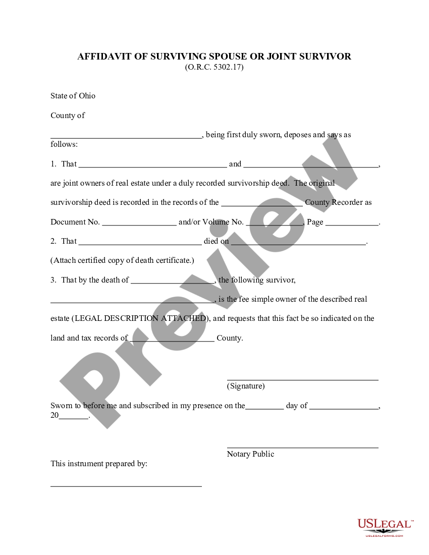 Survivorship Affidavit 2405