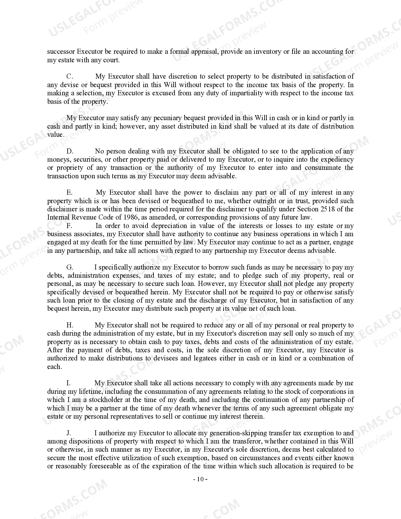 Preview Complex Will with Credit Shelter Marital Trust for Large Estates