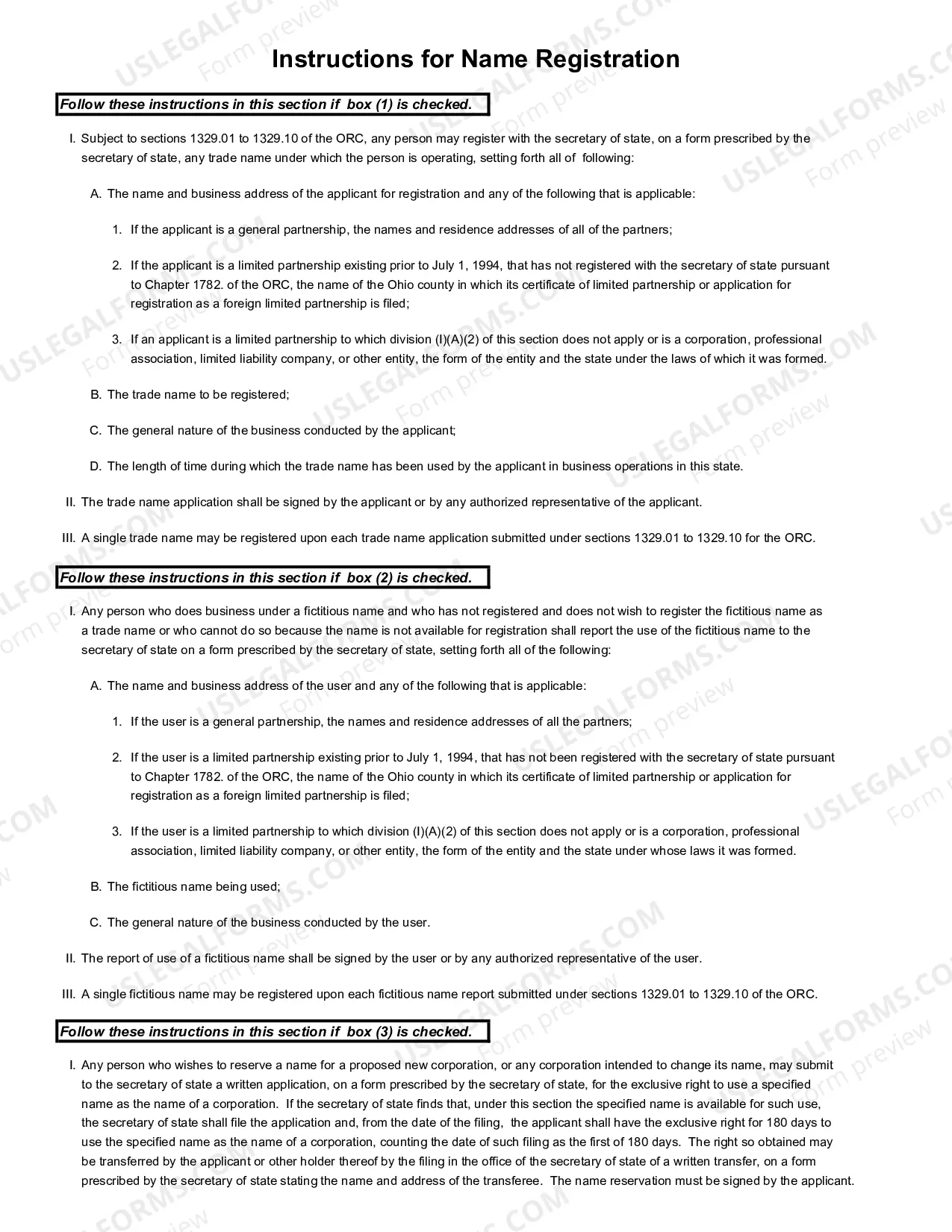 Preview Name Registration for Domestic / Foreign Profit or NonProfit