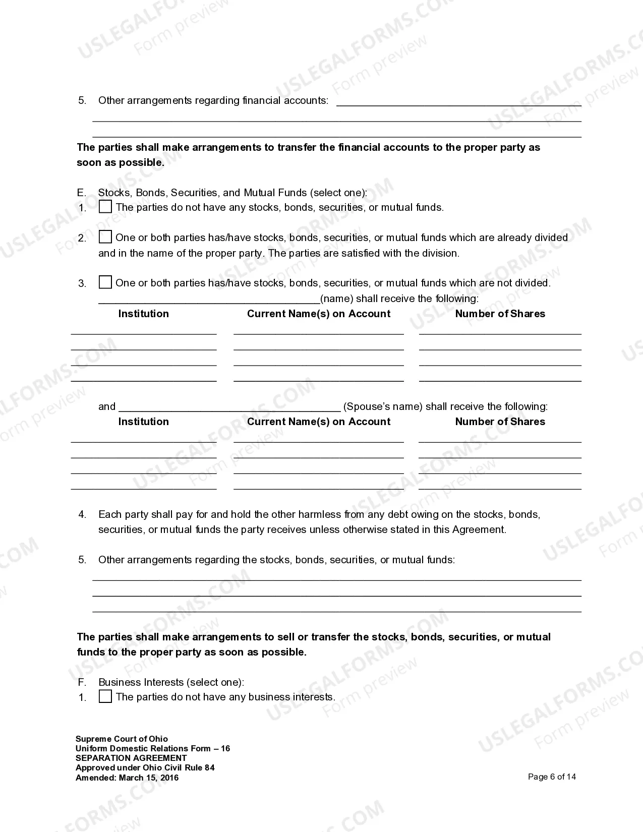 Preview Marital Domestic Separation and Property Settlement Agreement Minor Children Parties May have Joint Property or Debts effective Immediately