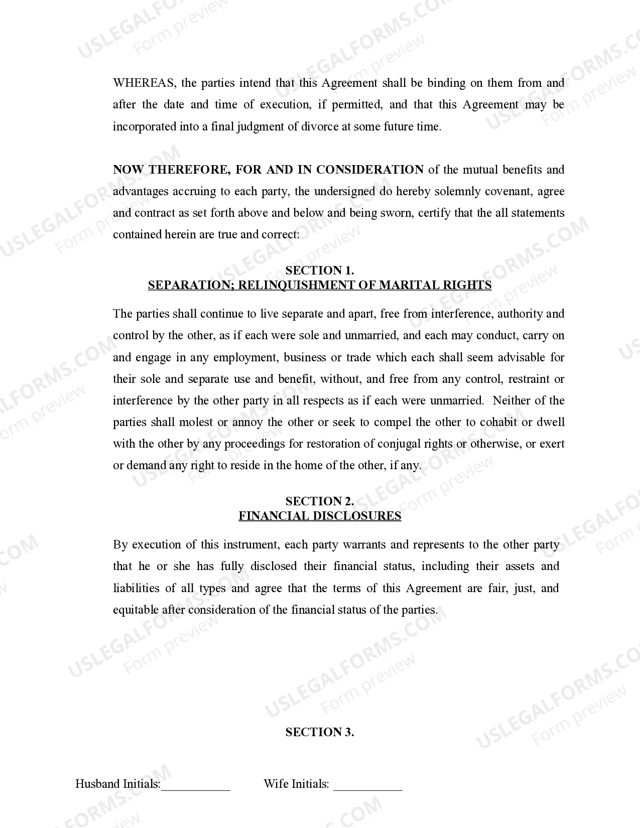 Preview Marital Domestic Separation and Property Settlement Agreement Adult Children Parties May have Joint Property or Debts effective Immediately
