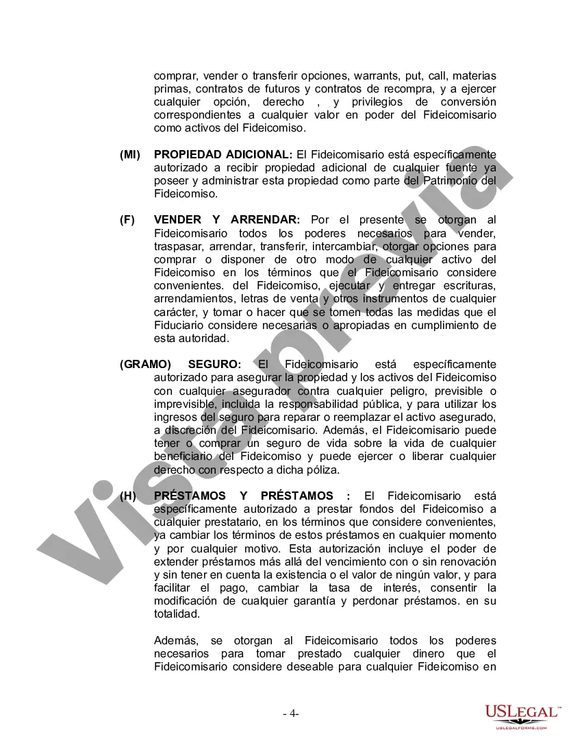 Preview Fideicomiso en vida para esposo y esposa sin hijos